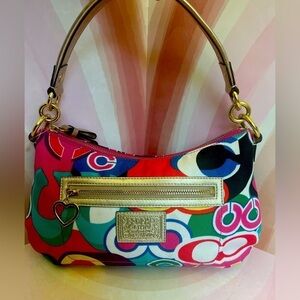 COACH Poppy Shoulder Bag Colorblock Handbag